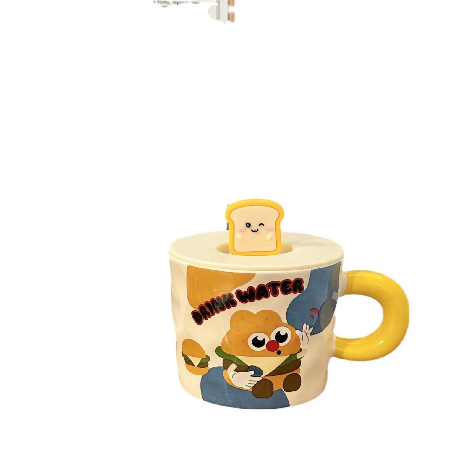 Cute Cartoon Ceramic Mug with Lid High Value Office Cup Practical Birthday Gift for Women M251206 - view 6