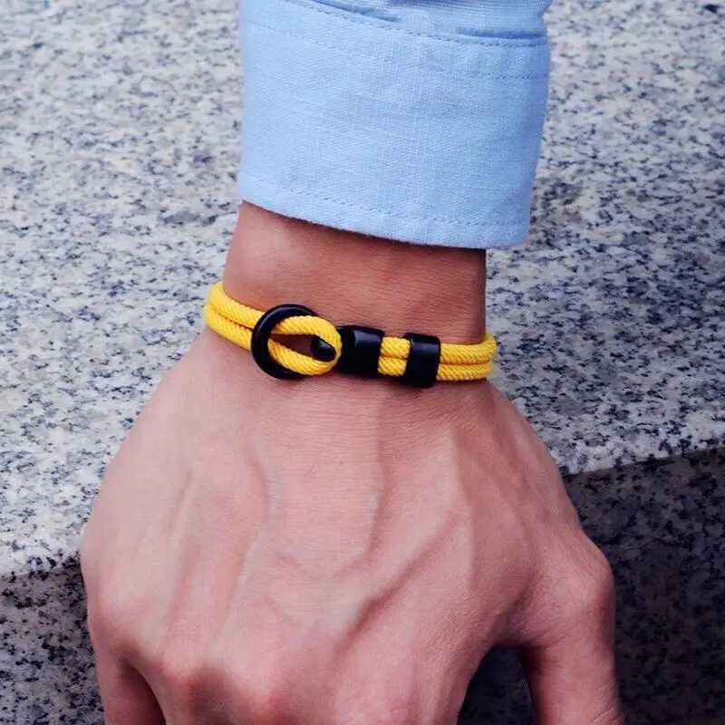 Fashion Rope Bracelet Men Double Layer Outdoor Camping Braclet Homme Accessories Survival Paracord Braslet Gift For Him W251206