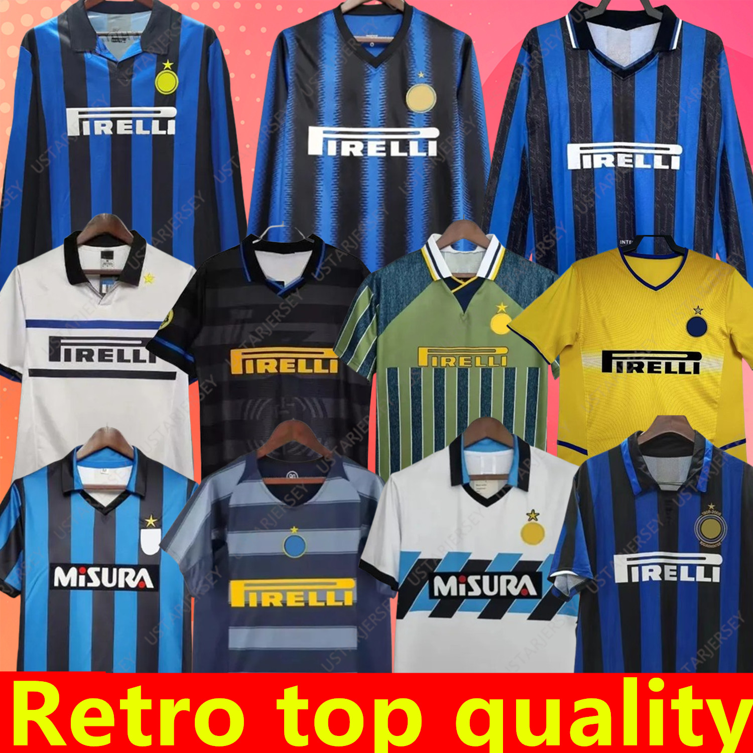 inter retro soccer jerseys 88 89 90 91 92 93 94 95 96 97 98 99 00 01 02 03 04 05 06 07 08 Figo ADRIANO Ronaldo Stankovic ZANETTI IBRAHIMOVIC milans vintage football shirt long