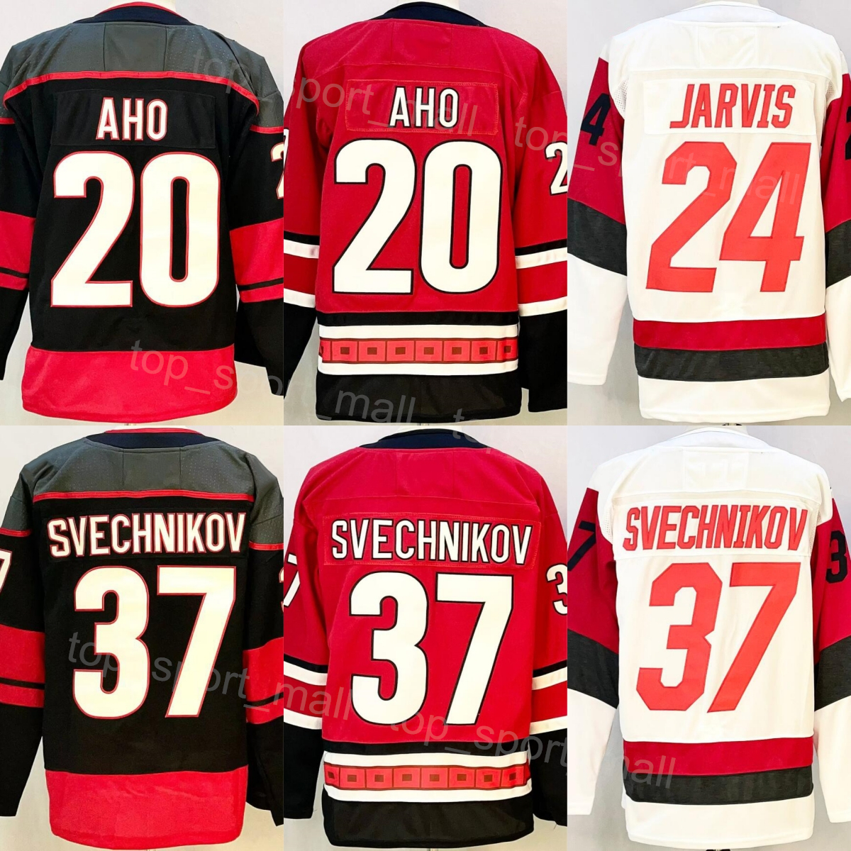 Man 2026 Hockey 20 Sebastian Aho Jerseys 25th Anniversary 37 Andrei Svechnikov 24 Seth Jarvis Reverse Retro Black Red White Team Heritage Classic For Sport Fans