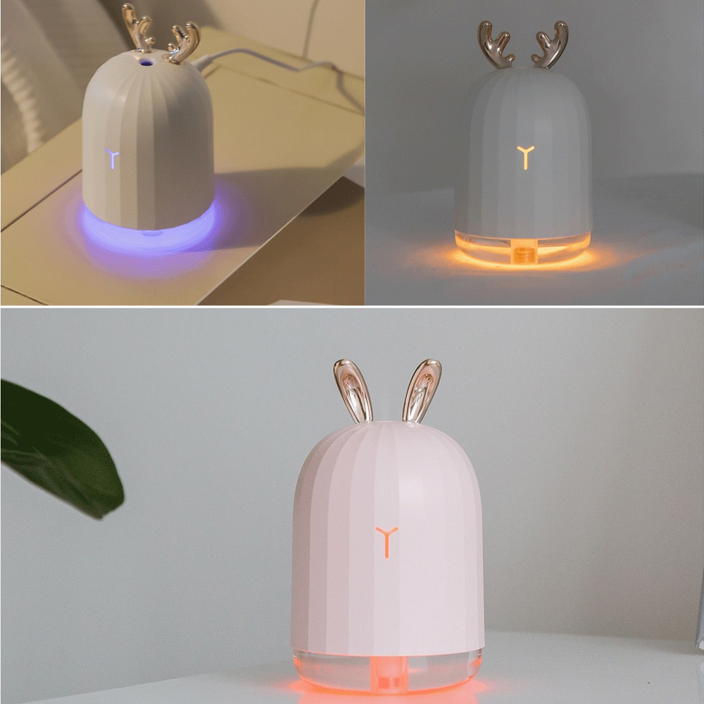 Cute Deer-Shaped Portable Humidifier Color Lights, Ultra Quiet, Auto Shutdown Perfect for Sleep Relaxation Moments