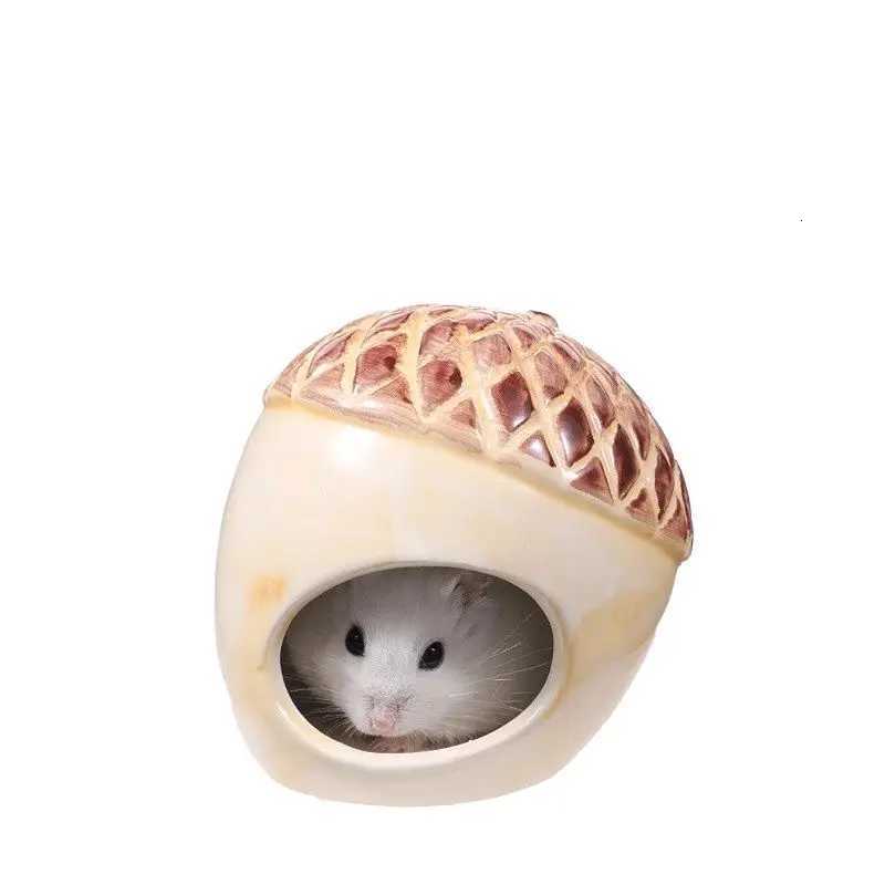 Pottery Hamster House Pet Bed Hideout Hut Hamster Gerbil Hamster House Guinea Pig Nest Sleeping Bed Ceramic House M251206