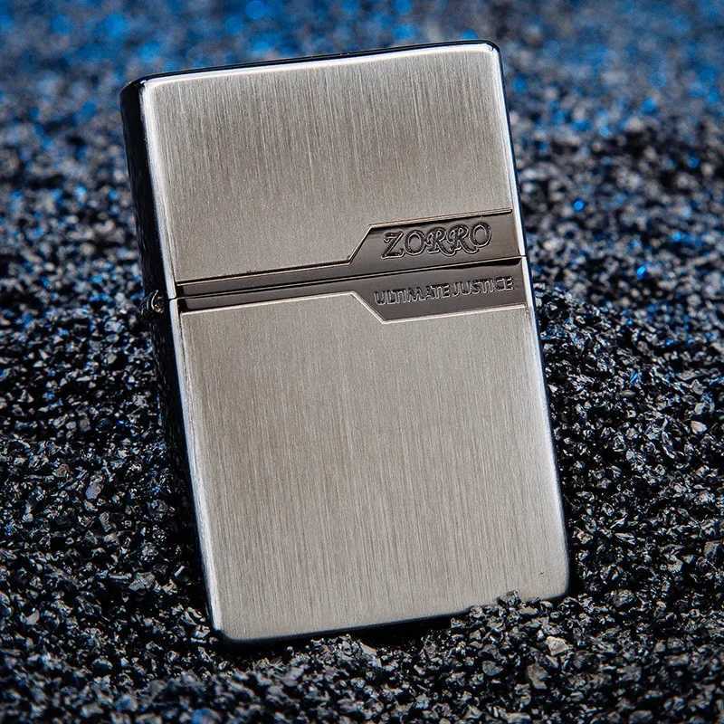 -Gold Bed Copper Windproof Kerosene Lighter Copper Light Plate Narrow hine Mens Cool H251206