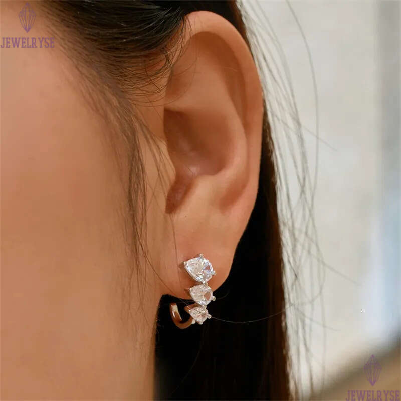 luxury cz stud earring designer jewelry for woman 925 sterling silver diamond heart pink blue green 5A zirconia 18k gold earrings women show friend mo