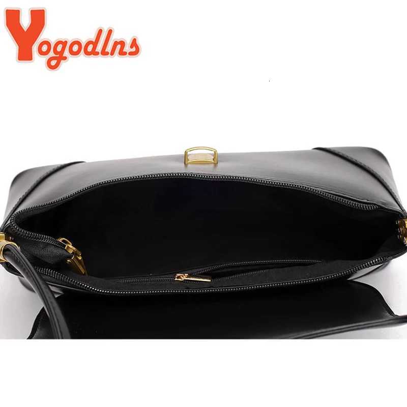 Yogodlns Retro Flap Underarm Bag for Women PU Leather Shoulder Bag Luxury Armpit Handbag Designer Clutch Purrse BolsaT251205