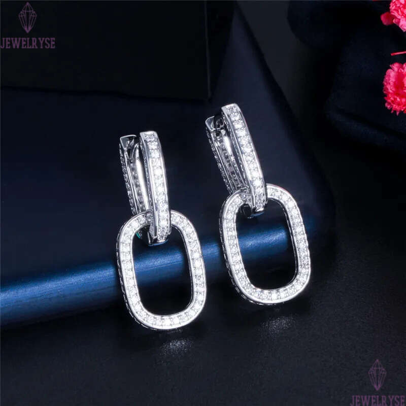 charm earrings designer for woman copper white AAA cubic zirconia 18k gold 925 sterling silver post earring luxury womens jewelry valentines day gift