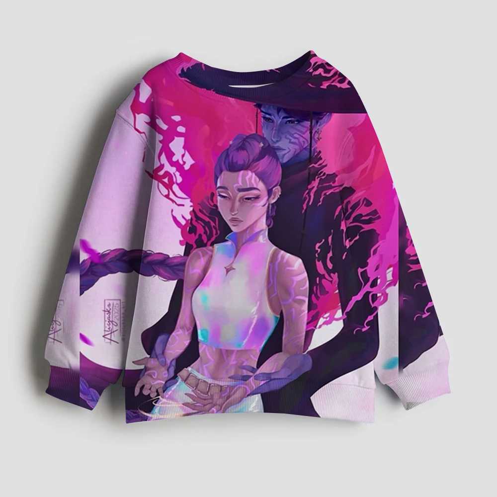 Kpop Demon Hunter Girls Sweatshirt Rumi Mira Zoey Cute Hoodies Kids Spring Autumn Pullover Children Long Sleeves Clothes GiftXJ251206