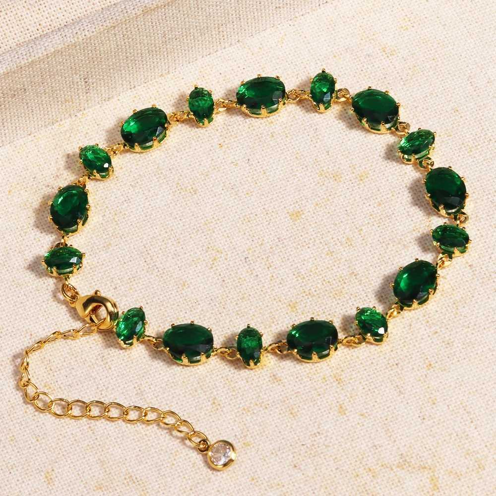 Mix Style Green Micro-inlaid Zircon Tennis Bracelet for Women 2025 New Men Bracelet Homme Jewelry Accessories Wholesale W251206