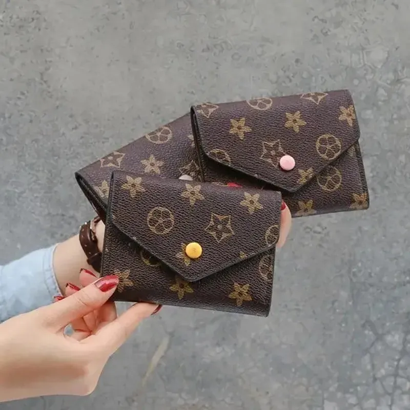 2025 Designer wallets women Coin louisvuinton lvslys Bag Purse Small Wallet Woman Card Holder Brown louisvuinton lvslys Bag Short Mini Wallets
