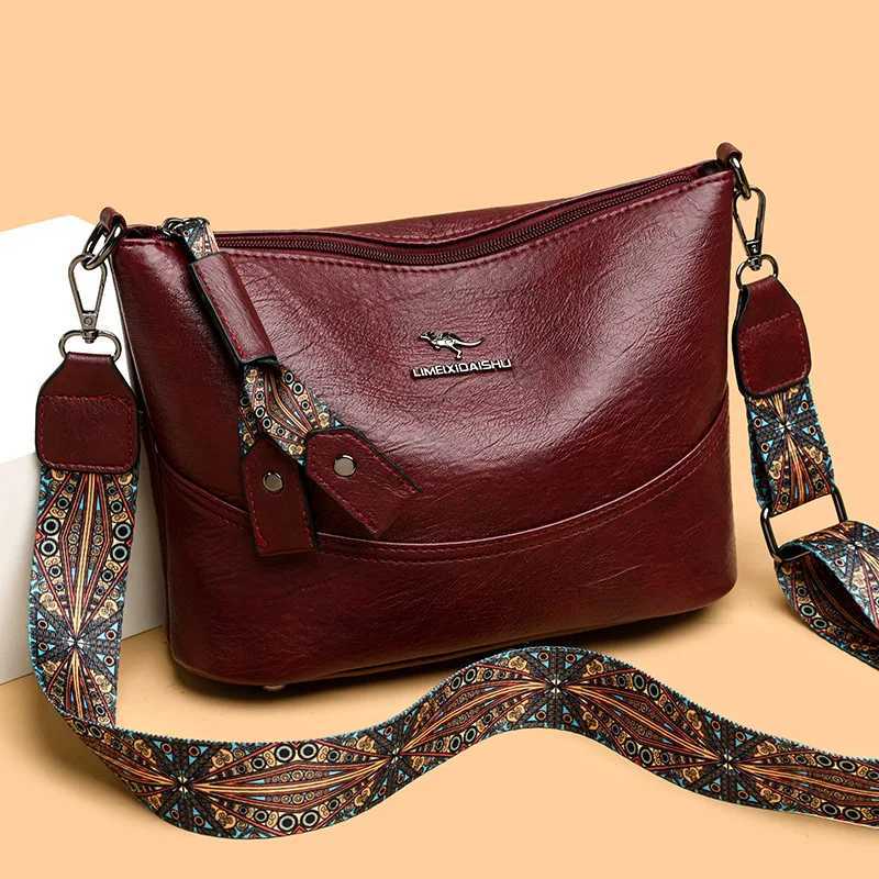 Kangaroo Luxury Brand Women Messenger Bag Large Capacity Single Shoulder Crossbody Bag Soft Leather Handbag Fashion Female GiftT251205