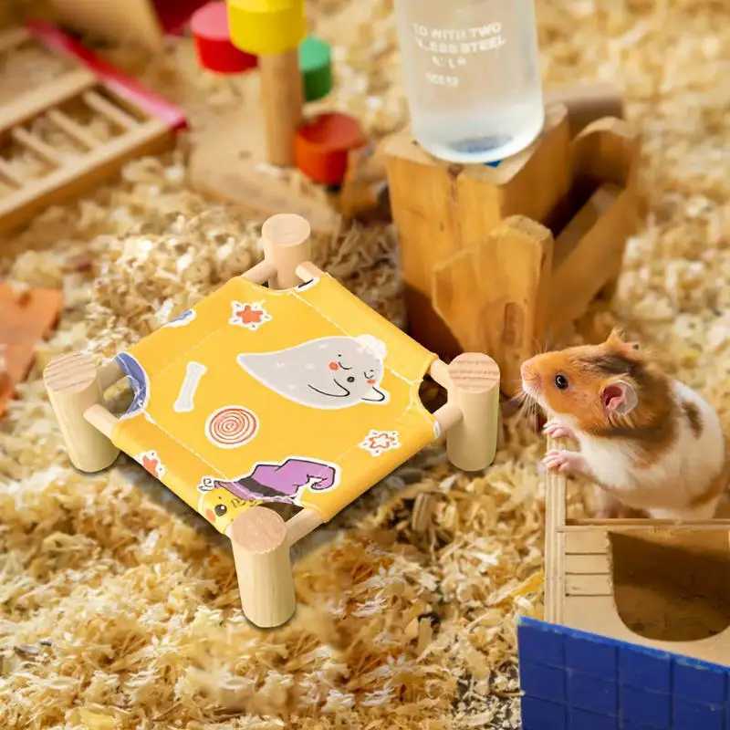 Hamster Hammock Detachable Hamster House Pet Bed Small Pet Sleeping Bed Breathable Small Animal Hammock Sugar Glider House For M251206