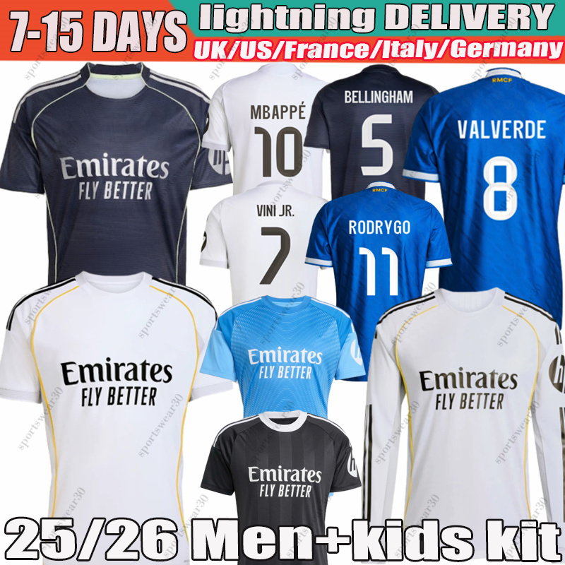 XXXL 4XL camiseta Reals Madrid 25 26 #10 MBAPPE BELLINGHAM VINI JR Soccer jerseys 2025 football Valverde Endrick RODRYGO GONZALO Arda Guler Camavinga kids adults kits