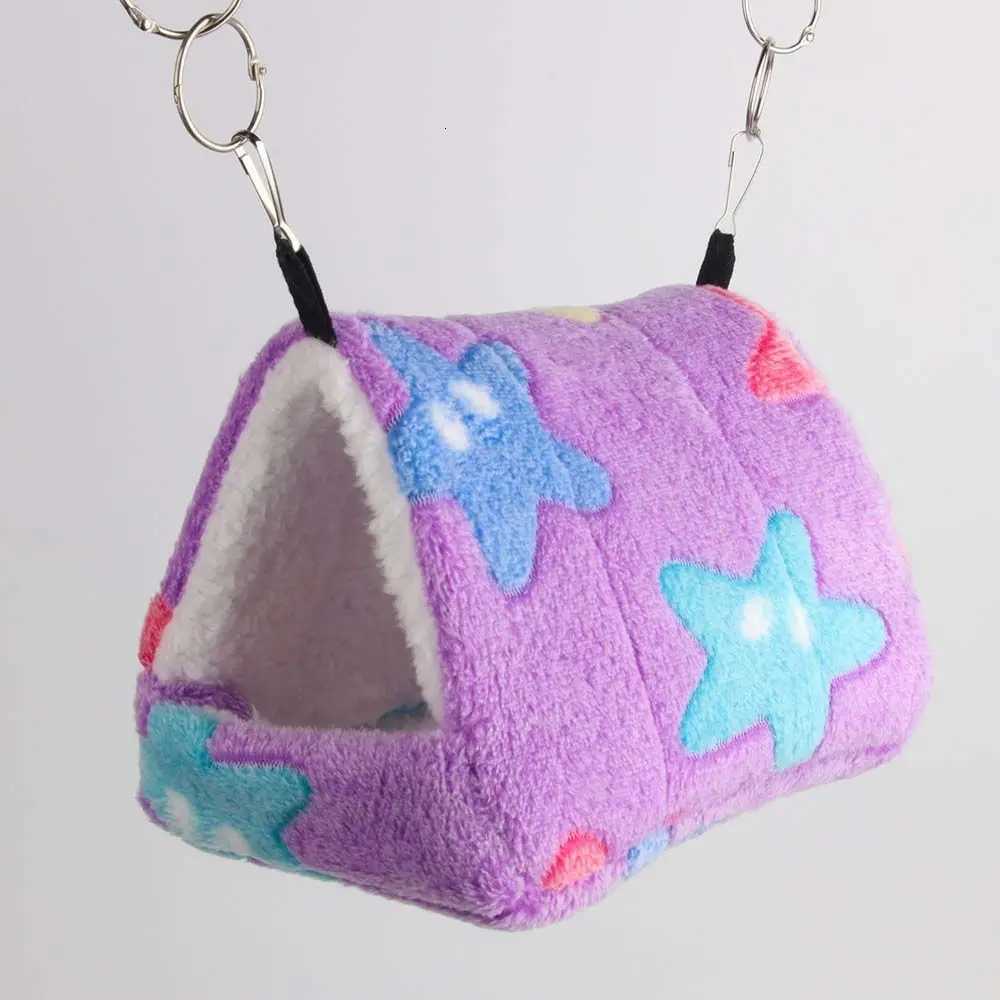 Hamster House Warm Soft Beds And Houses Rodent Cage Printed Hammock for Rats Cotton Guinea Pig Hanging Cage Small Animal M251206