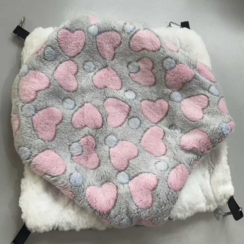 Hamster Hammock Small Pet Hanging Bed Double Warm Thickened Honeybug Flying Squirrel Guinea Pig Hammock Pet Cage Accessories M251206