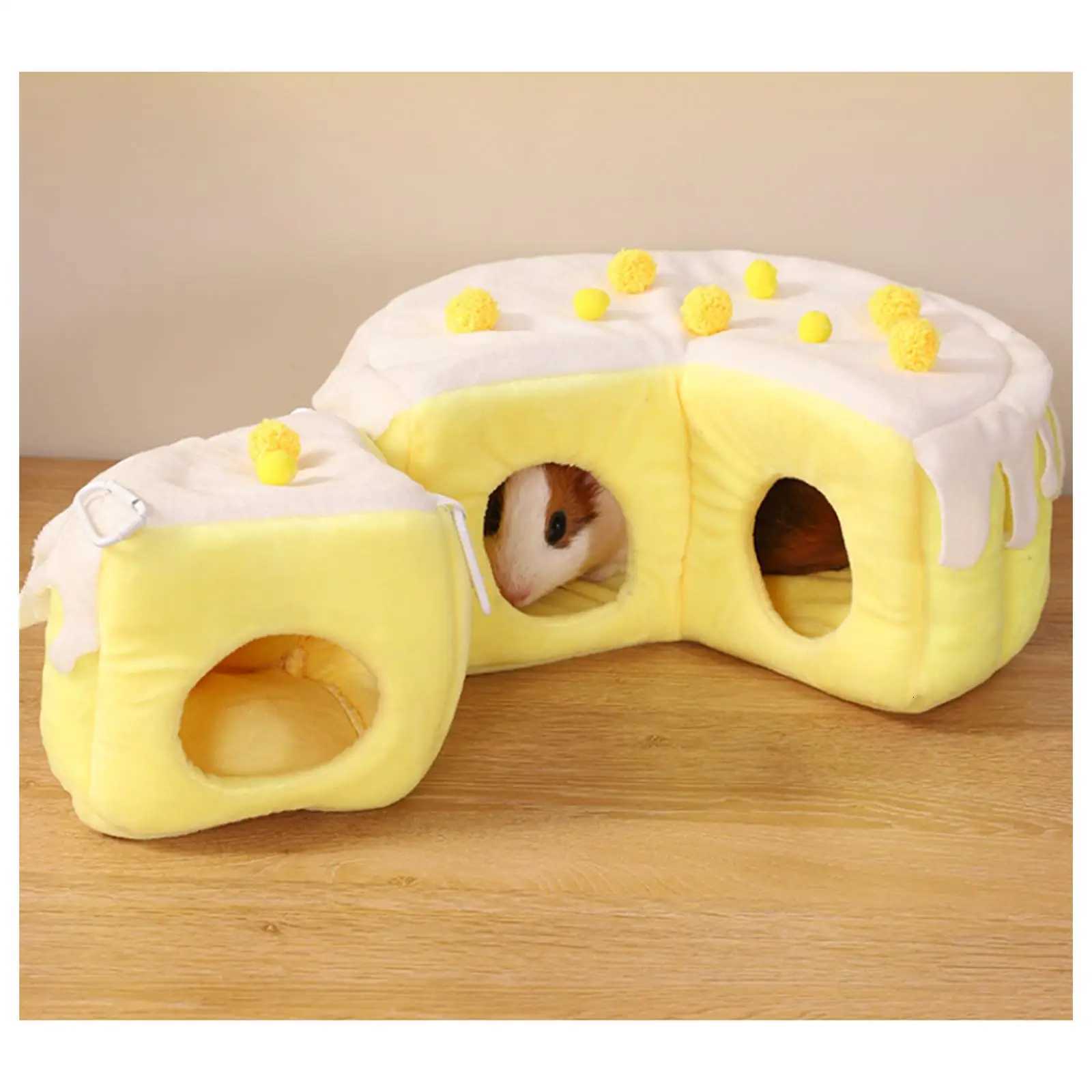 Hamster Bed House Comfortable Winter Guinea Pig Warm Nest Small Animals Cave Bed for Dwarf Sugar Glider Rat Supplies M251206