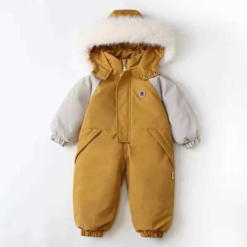-30 Degree Russia Children Winter Ski Suit Warm Thicken Baby Jumpsuit New Children Clothing Set Waterproof Girls Snowsuit 2-5YW251206