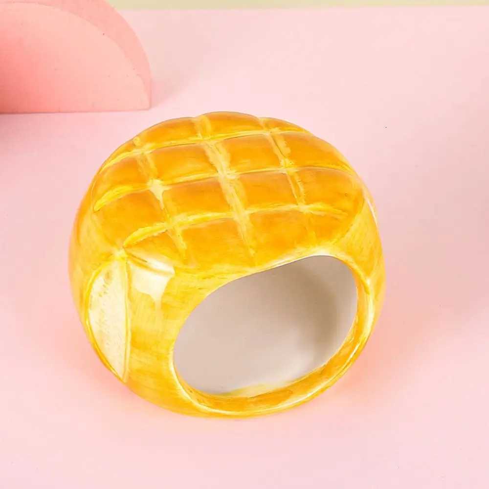 Pet Supplies Ceramic Hamster Nest Bread Shaped Cute Pet Small House Cooling Creative Hamster Bed Bird M251206