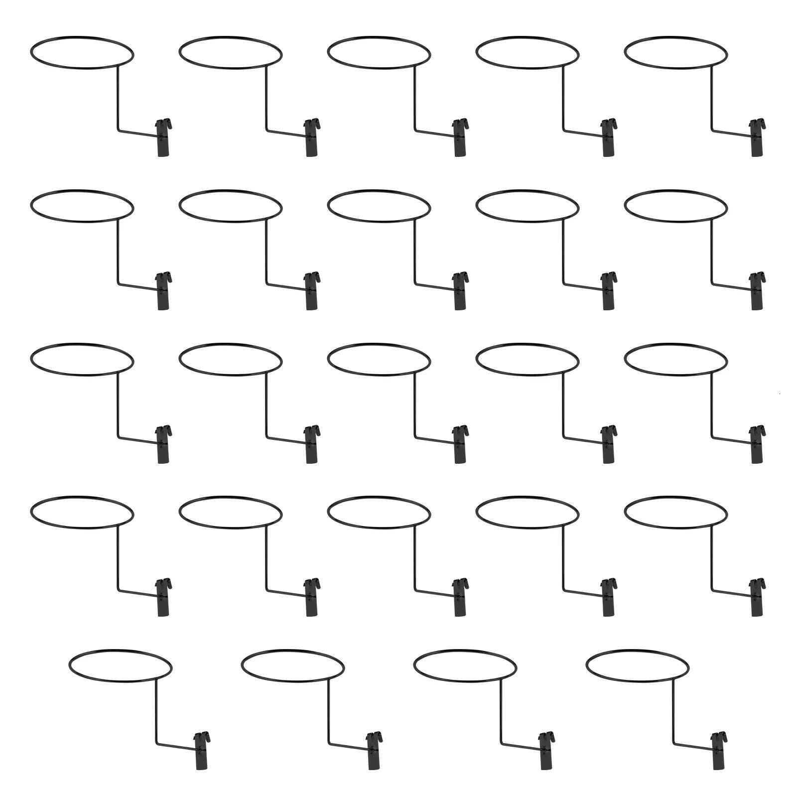 24-Piece Set, Hook Wire Wall Rack,Multiple Hooks Hat Display, Suitable For Retail Grid Walls & Wardrobes, Black