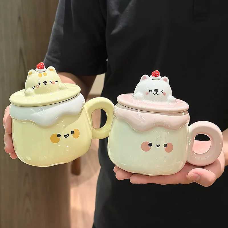 Cute Creative Pudding Mug Ceramic Coffee Cup Funny Cups Cup for Tea Unusual Mugs Personalized Gift Drinkware Christmas Beer Bar M251206 - view 4