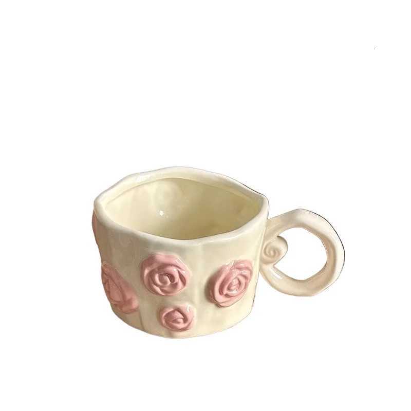 Black luxury Flower Coffee Cups Reusable Kawaii Portable Cappuccino Coffee Cup Mug Nordic Forminhas Para Doces Home Accessories M251206 - view 6