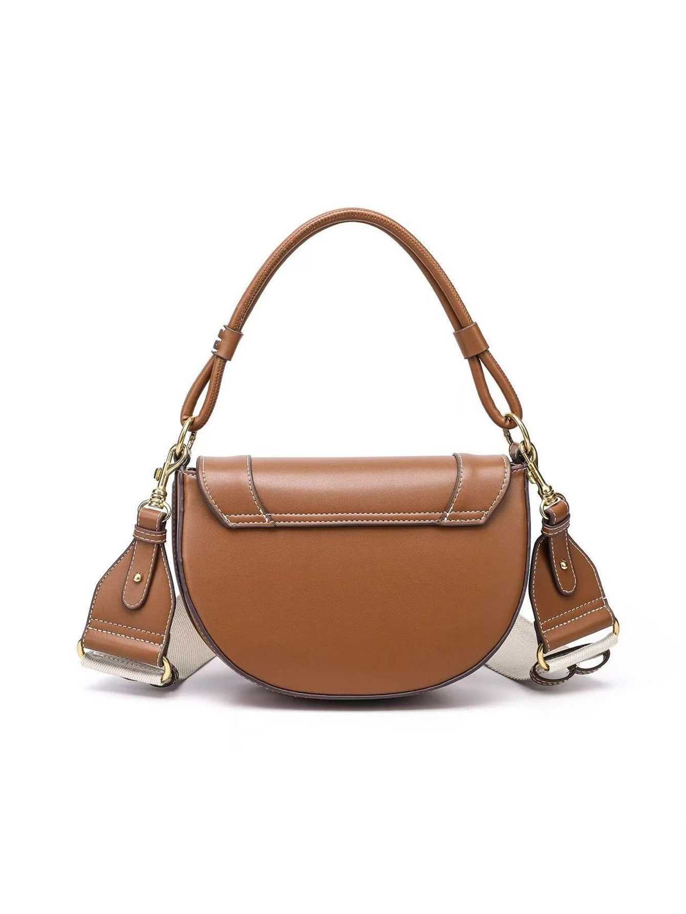 Fashionable and casual hand-held saddle bag versatile for commuting single shoulder crossbody bagT251205
