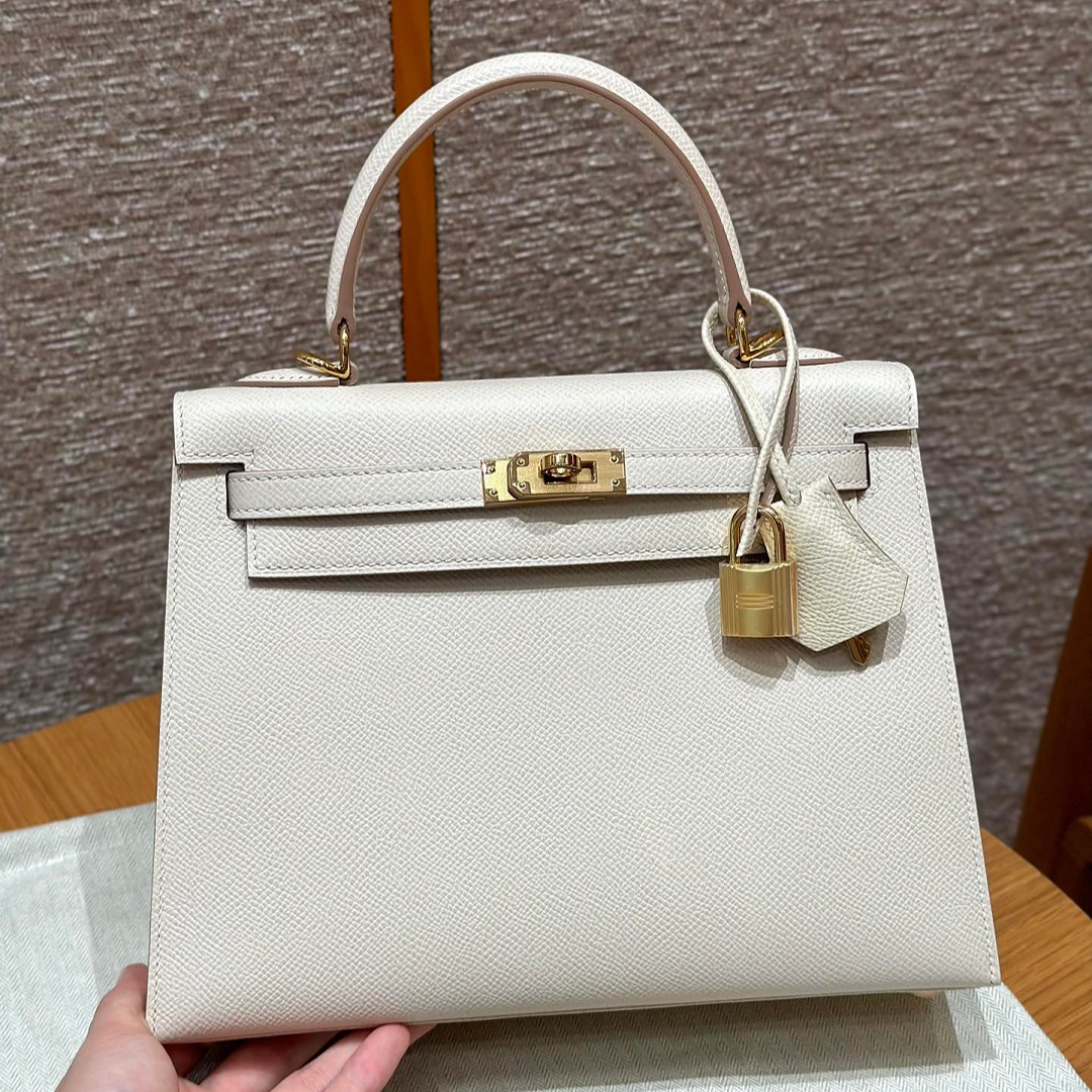 10A designer handbag crossbody bag shoulder bag Epsom leather gold classic luxury leather white women's bag 25cm 28cm with gift box