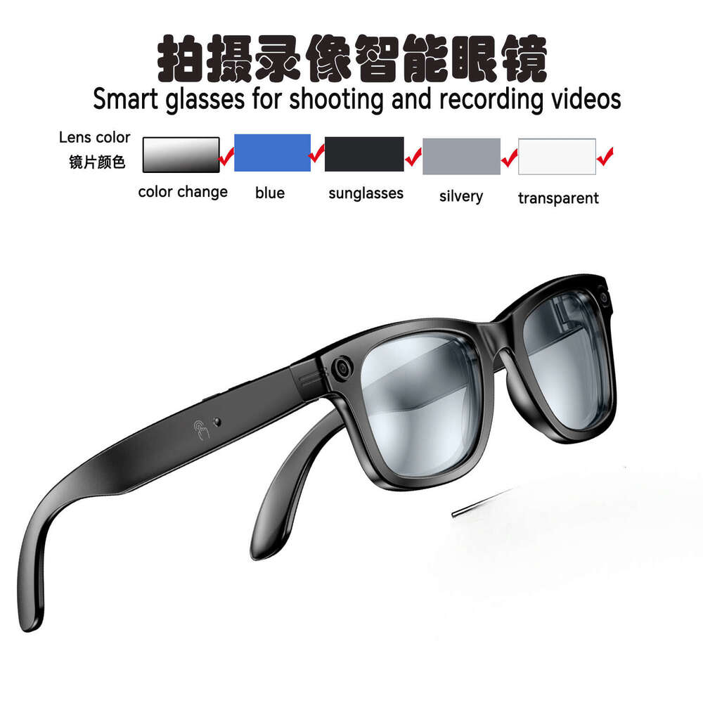 Famous Brand Famous Brand AI Smart Recording Bluetooth Camera HD W Photo Shooting Call Recognition Translation Glasses