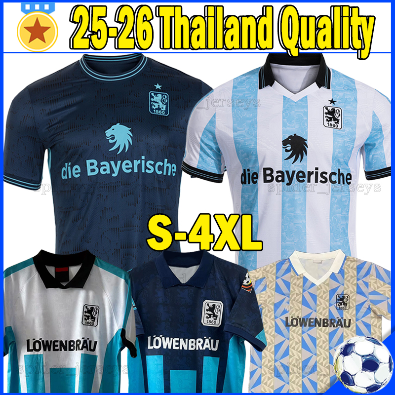 XXXL 4XL 25 26 TSV 1860 MunchenS Soccer Jerseys Retro1992 96 NIEDERLECHNER HAUGEN STEINKOTTER CHRISTIANSEN 2025 2026 WOLFRAM JACOBSEN VERLAAT football Men shirt