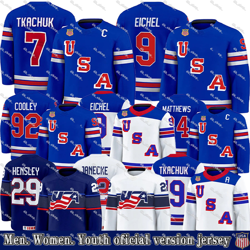 #34 AustonS MatthewsS USA Team 2026 Olympices hockey jersey #43 Quinn Hughes Jack Eichel Charlie McAvoy JT Miller Matthew Tkachuk Cole Caufield Clayton Keller jerseys