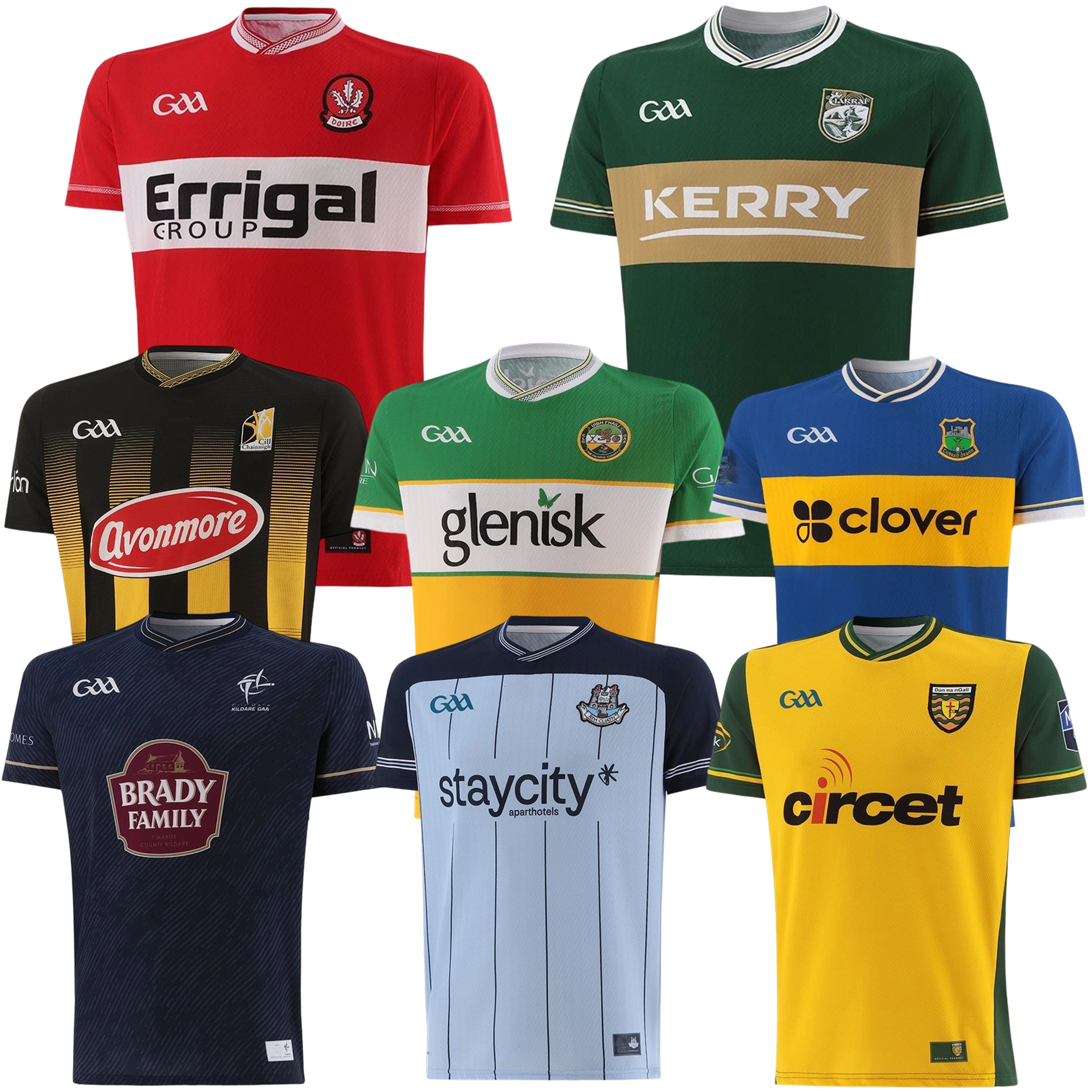 2026 Kilkenny Derry Offaly GAA Jerseys 26 27 Tipperary Kerry Kildare Donegal Down home blue away ALTERNATE size S-3XL shirt