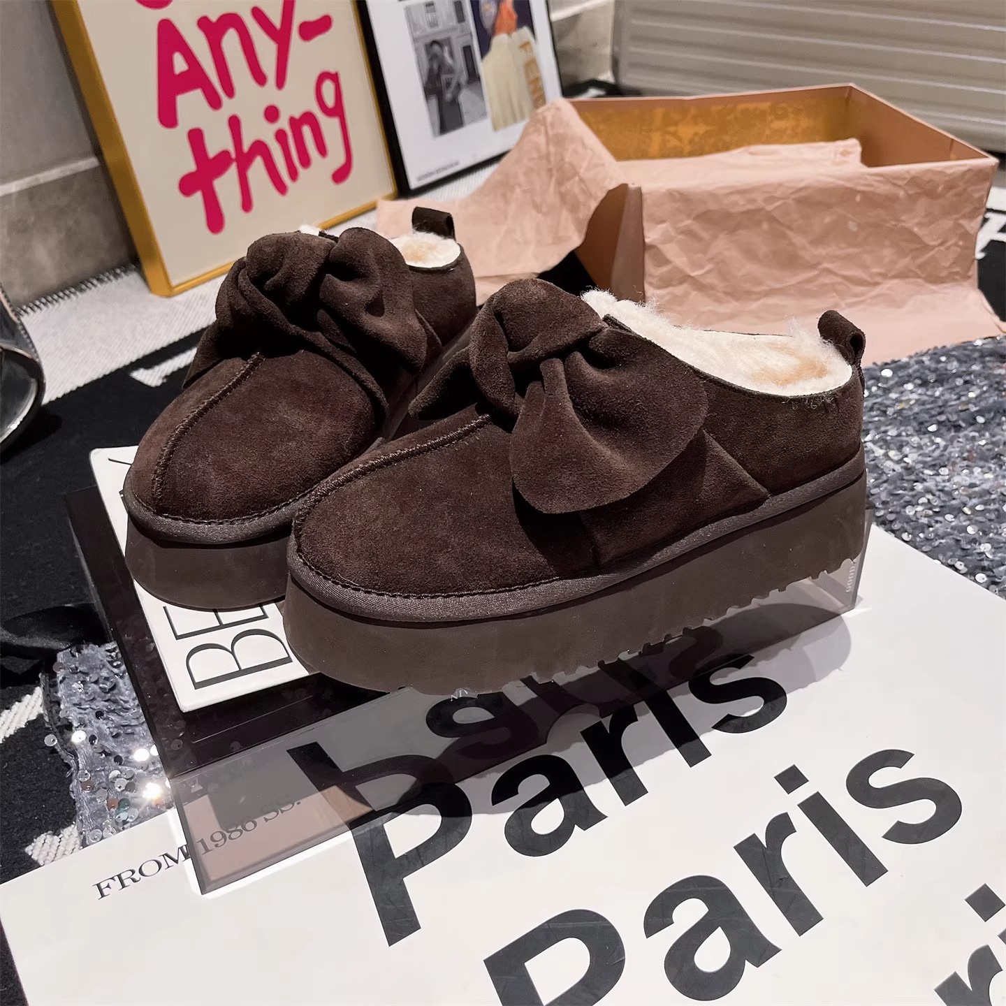 Free Shipping Winter Casual Bow-Tie Cotton Shoes And Velvet Plush Snow Boots Are Comfortable To Wear Cotton Boots 2026S HOT