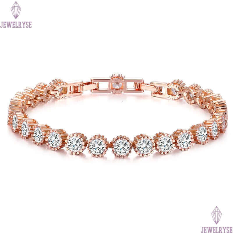 Classical Fashion Crown Tennis Bracelets For Women 3A Cubic Zirconia bracelet Rose Gold Silver Copper White CZ Luxury Bracelet designer jewelry Party 