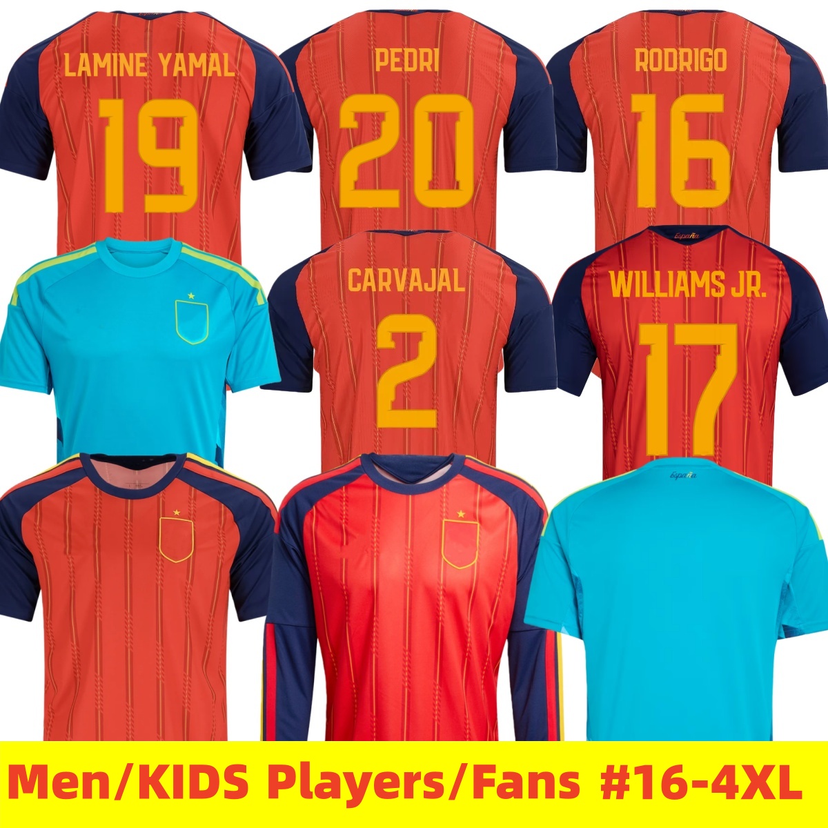 Spain Soccer Jersey 2026 - National Team Football Shirt for Men & Kids with Morata, Ferran, Carvajal, Lamine, Yamal, Rodri, Oyarzabal - Authentic Spain Kit 26 27