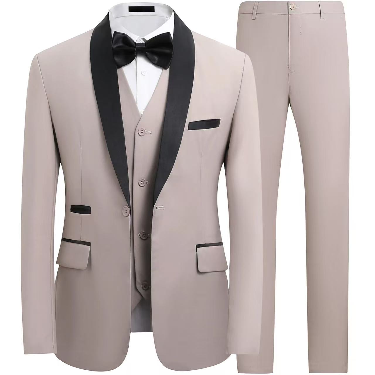 T2577 Men's Suit Set, 2025 Spring/Autumn Classic Wedding Best Man Attire, Professional Formal Wear