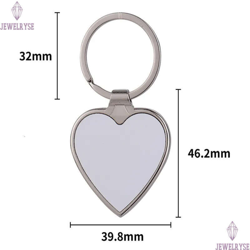 Sublimation blank DIY keychains heart round designer keychain wallet Handbag Square Lover Keychains Car Key Ring for Woman Man Valentine's Day Ch