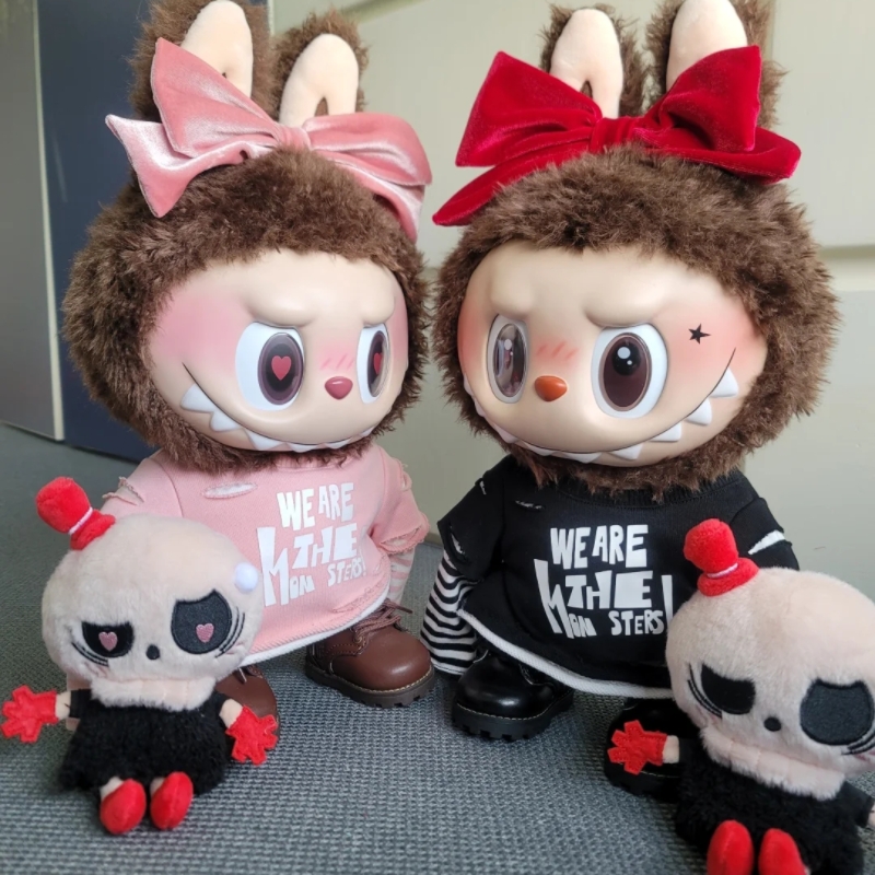 Labubu The Monsters Catch Me If You Like Me Series Black Pink Valentine's Day Figures Cute Vinyl Model Dolls Collectible Action Figurine Birthday