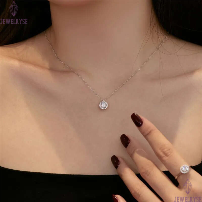 luxury bridal designer jewelry set for woman wed diamond necklace earring ring 925 sterling silver round zirconia wedding necklaces rings earrings gif