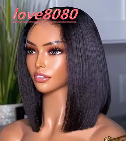 SDD Natural HD Glueless Front Vietnamese Virgin Raw Hair Bone Straight Short Bob Lace Front Black Women Deep Transparent