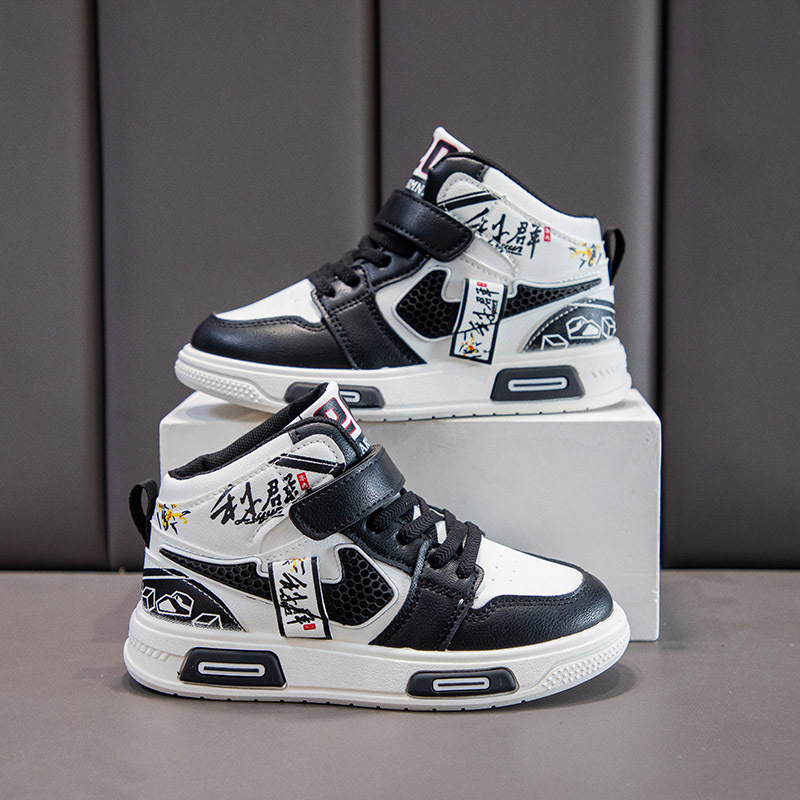 New design Children's mid-top sneakers 2025 Autumn New Korean style fashionable soft-soled anti-slip comfortable Versatile sports casual shoes Fr