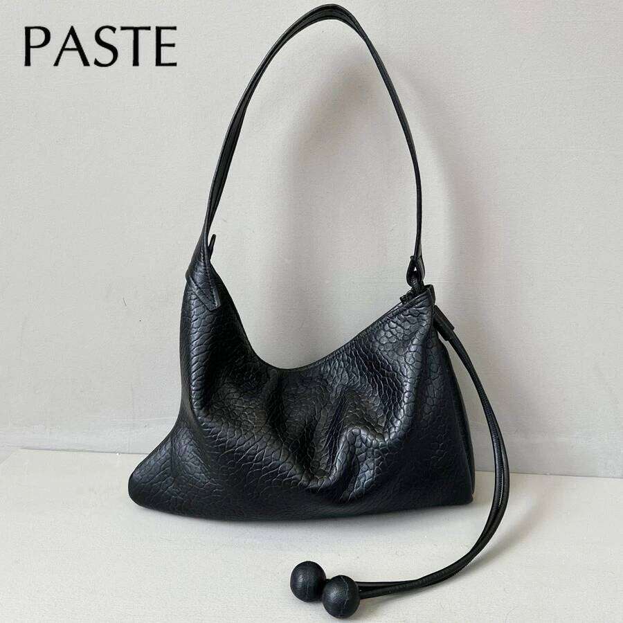 Niche Stylish A Sense Of Ease Elephant Pattern Croissant Tote Luxury Real Leather Sheepskin Women Flap Messenger Bag Thin Md1205