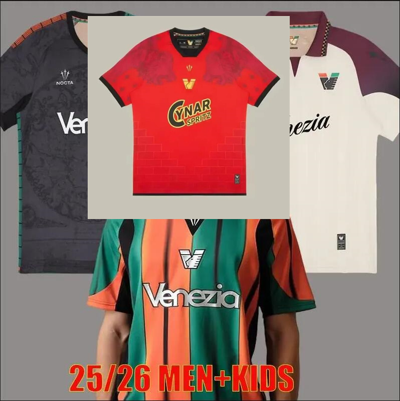 Venezia 2025 ARAMU Mens Soccer Jerseys 25 26 FC MAZZOCCHI TESSMAN HEYMANS FIORDILINO JOHNSEN PERETZ Home Away Pre Match