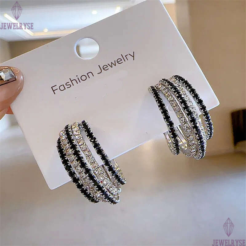 Fashio South America Hoop earrig desiger for woma AAA Cubic Zircoia 18k Gold Plated Earrigs Copper Jewelry Silver Circle Earrigy Valeties Day For