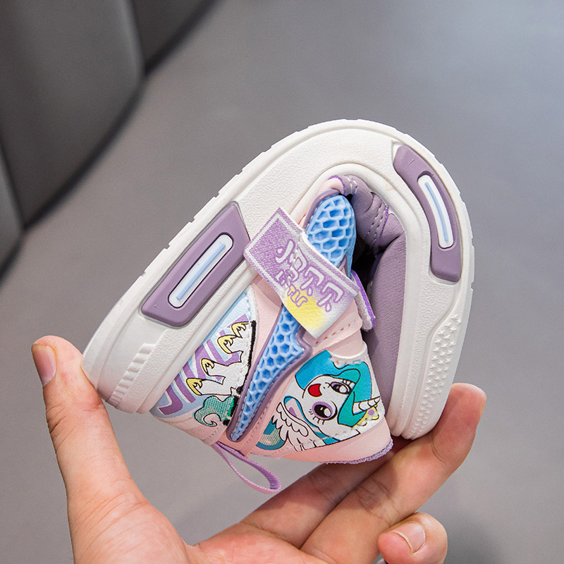 New design Children's mid-top sneakers 2025 Autumn New Korean style fashionable soft-soled anti-slip comfortable Versatile sports casual shoes Fr