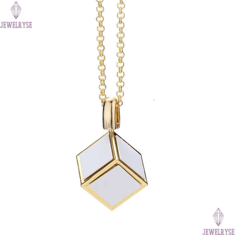 DIY sublimation blank gold designer jewelry thermal transter silver square mens necklace woman Photo Frame Pendant Necklaces Family Anniversary Gift