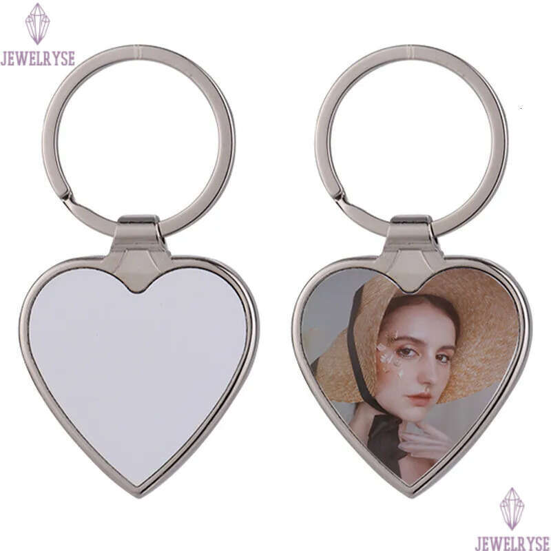 Sublimation blank DIY keychains heart round designer keychain wallet Handbag Square Lover Keychains Car Key Ring for Woman Man Valentine's Day Ch