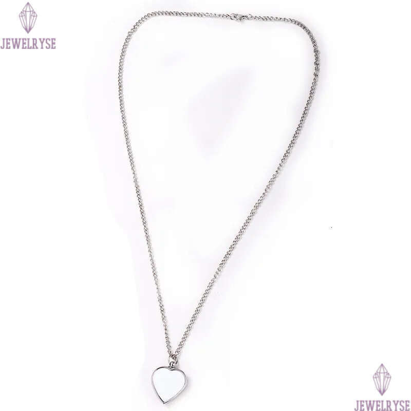 Thermal Transter Sublimation Blank Necklace Designer Heart Lettering Pendants Necklaces DIY Silver Valentines Day Lovers Jewelry For Women Men Choker