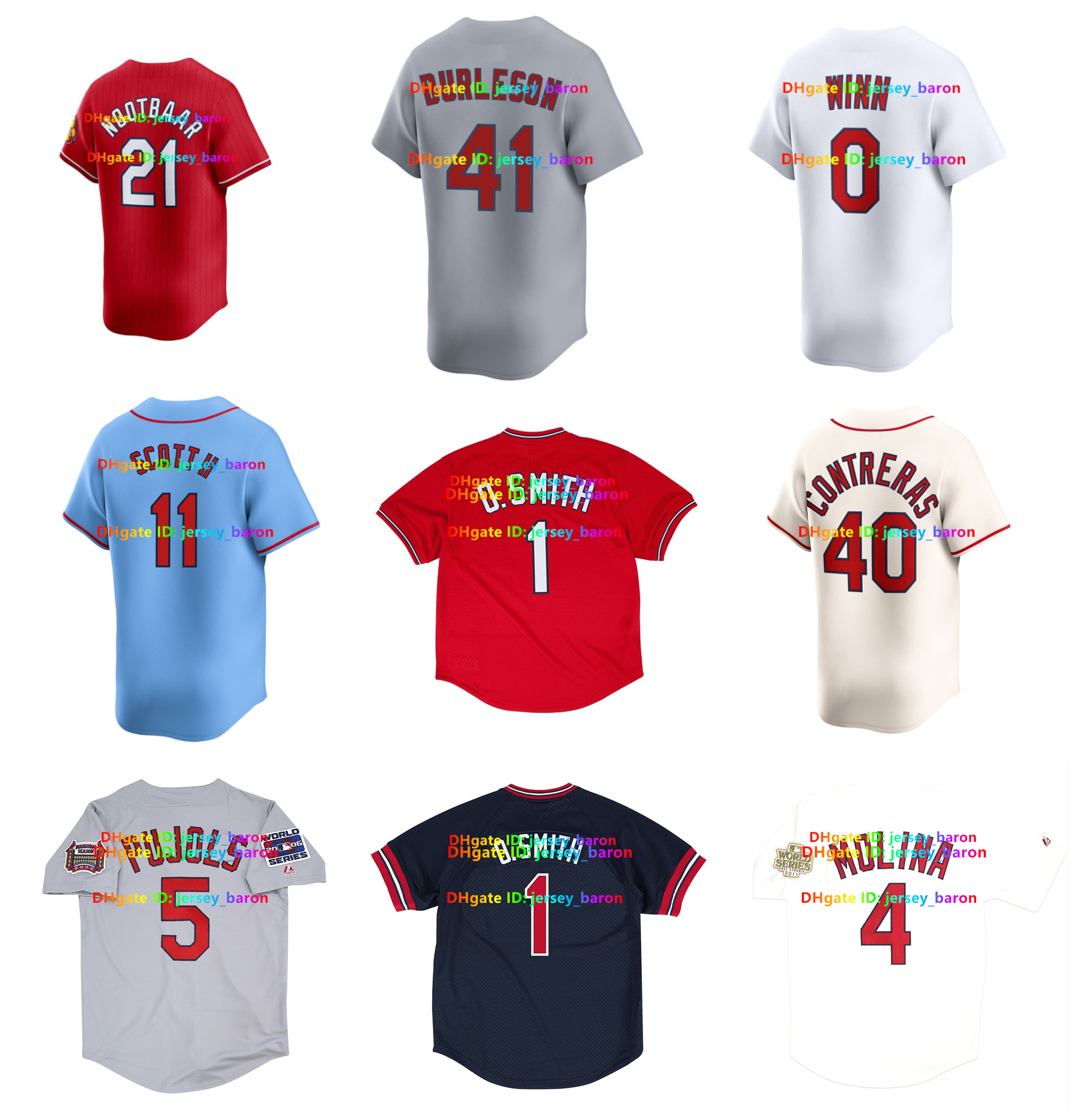 Lars Nootbaar Masyn Winn St. Cardinal World Series Baseball Jersey Albert Pujols Yadier Molina Alec Burleson Contreras Victor Scott II Ozzie Smith Freese McGwire