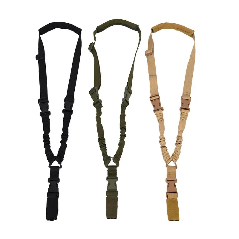 1PC S Gun Belt Hunting Accessories Gear Single Point Gun Sling Shoulder Strap Rifle Rope Belt with Metal Buckle 251202