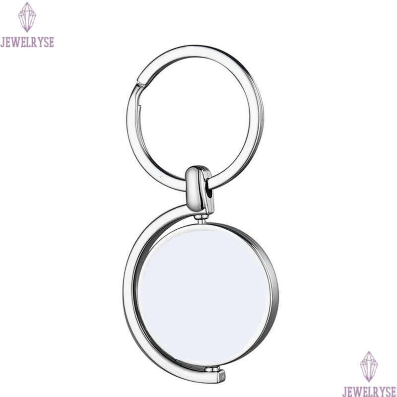 DIY sublimation blank rotatable round alloy designer keychain wallet Handbag Carabiner Keychains Car Key Ring for Woman Man Valentines Day Christmas G
