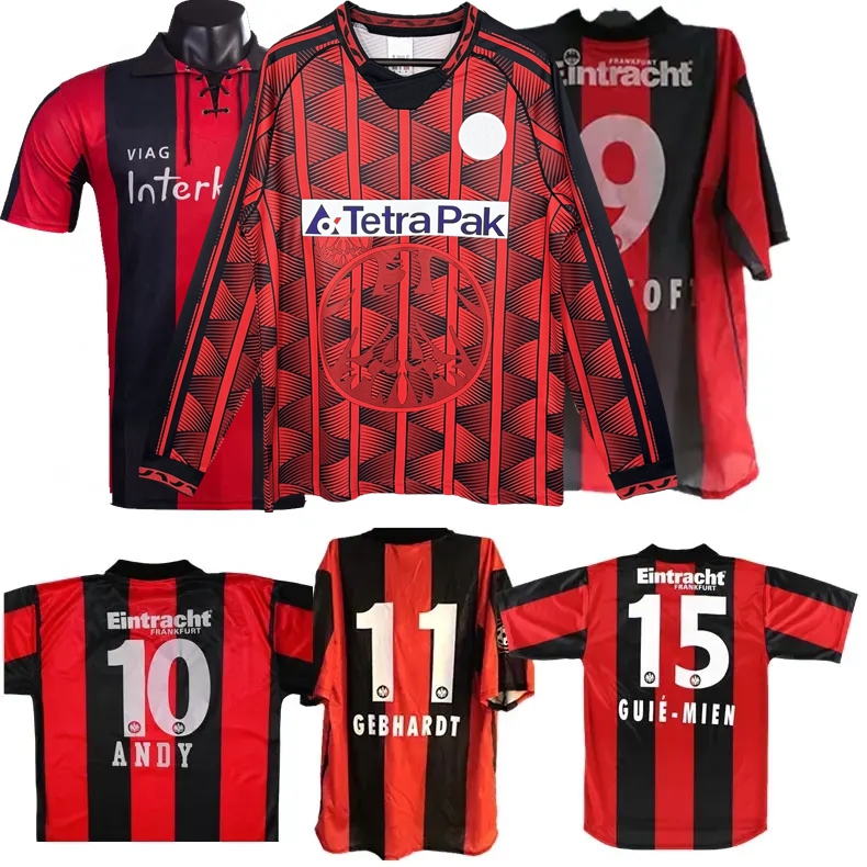 1995 1996 1997 1998 1999 2000 Retro classic Frankfurts Soccer jerseys Eintracht Fjortoft Heldt Yang Chen Salou Guie-Mien vintage Football Shirt
